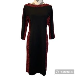 Covington black and red dress size 10